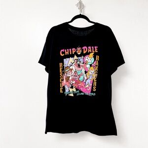 Unisex Disney Chip‎ and Dale Rescue Rangers 80's 90's Vibe T Shirt Black